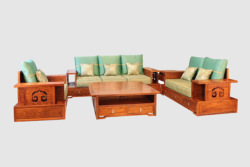 内江中式实木沙发简直太美了